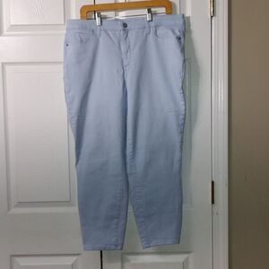 Talbots flawless  high waist Jegging Crop Jeans  Baby Blue Sz 16